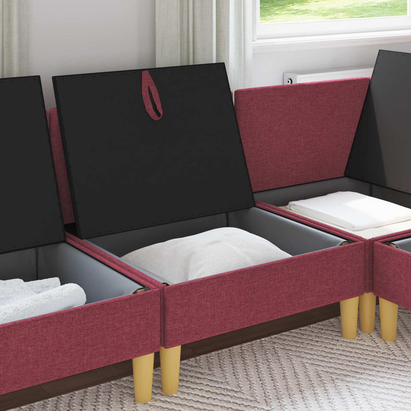 Sofa cu Depozitare Țesătură