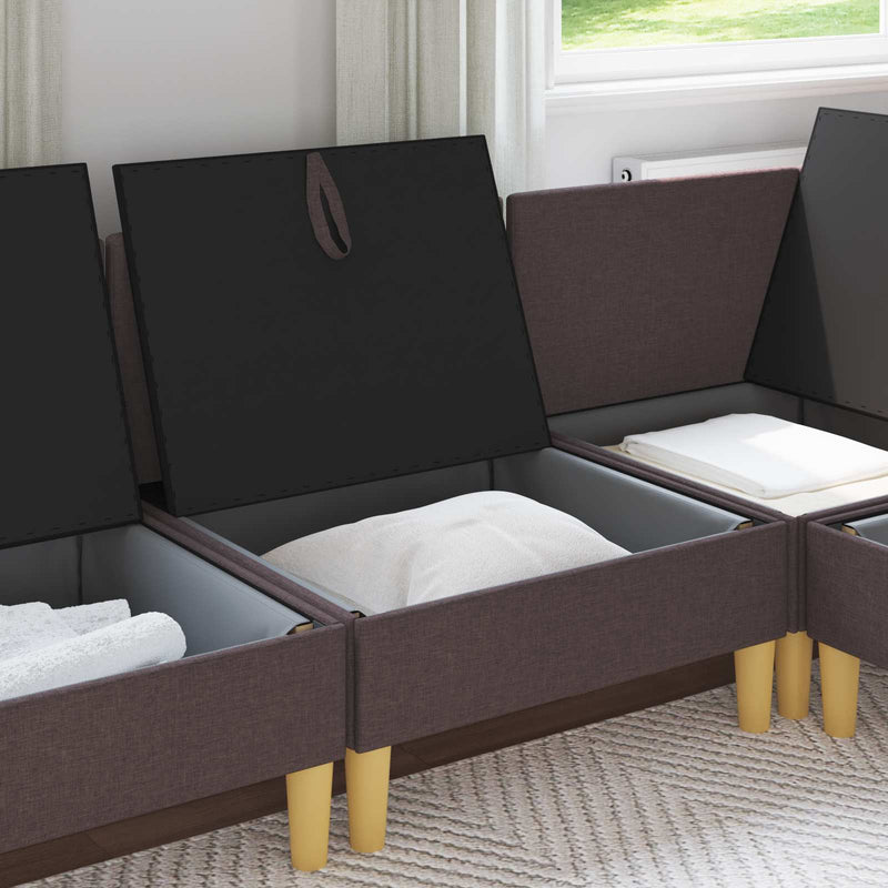 Sofa cu Depozitare Țesătură