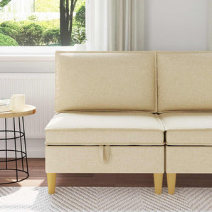 Sofa cu Depozitare Țesătură