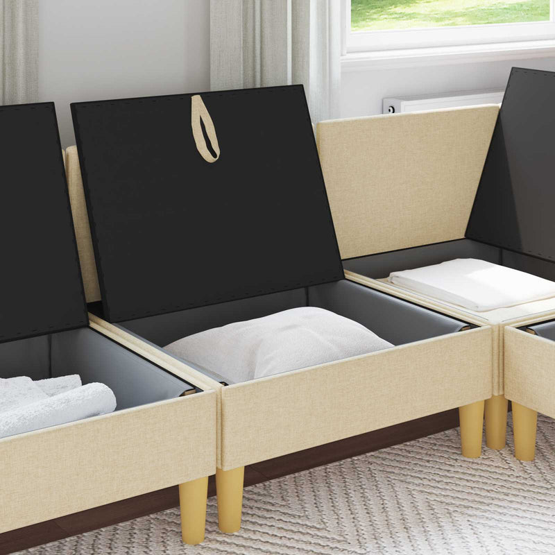 Sofa cu Depozitare Țesătură