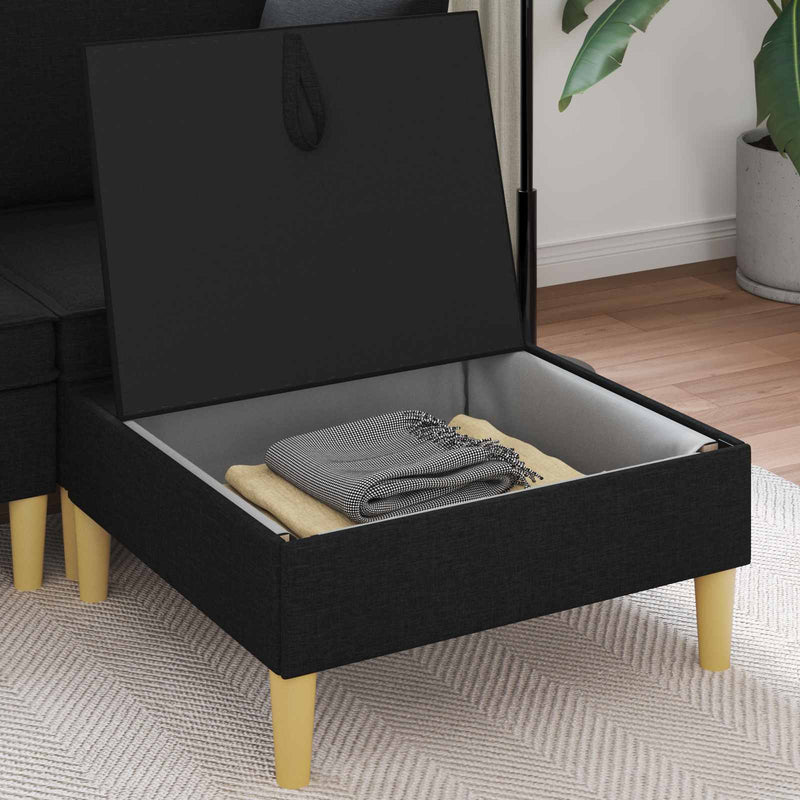 Sofa cu Depozitare Țesătură
