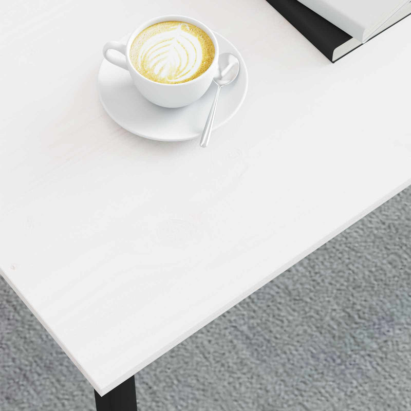 Masă de cafea Alb 100 x 50 x 45 cm Lemn de pin masiv