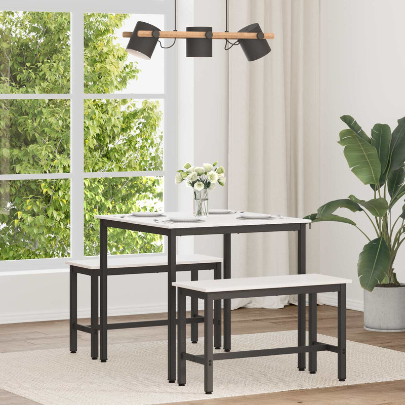 Masă de dining Alb 80 x 80 x 75 cm Lemn de pin masiv