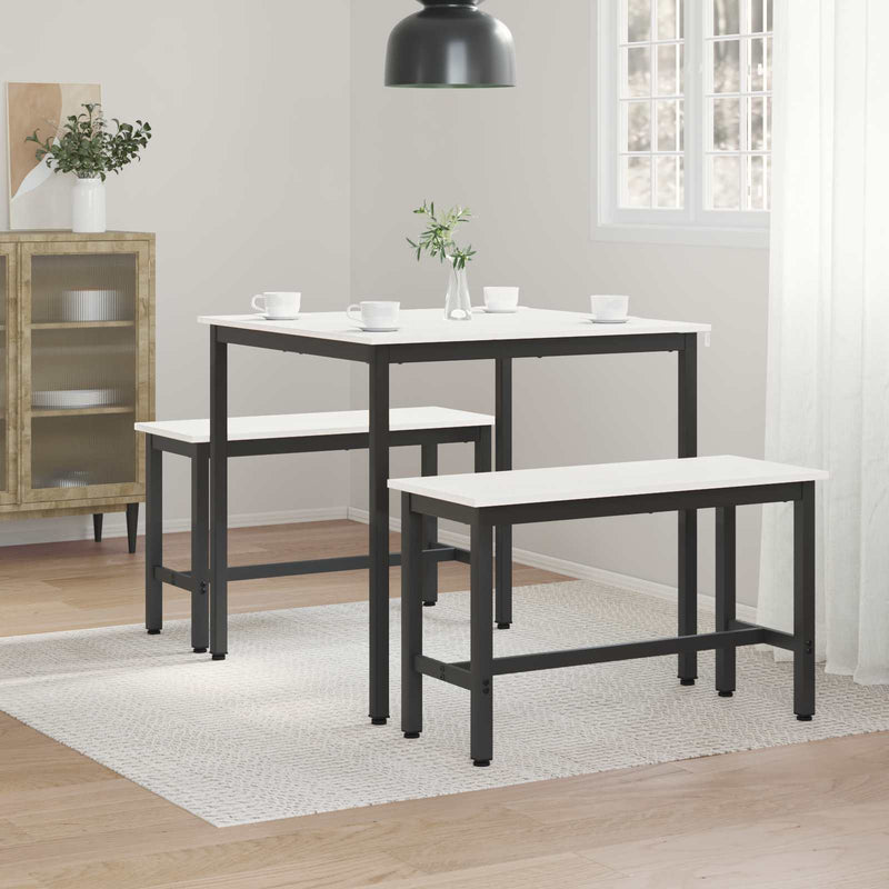 Masă de dining Alb 80 x 80 x 75 cm Lemn de pin masiv