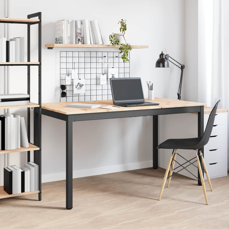 Masă de dining natural 140 x 80 x 75 cm Lemn de pin masiv