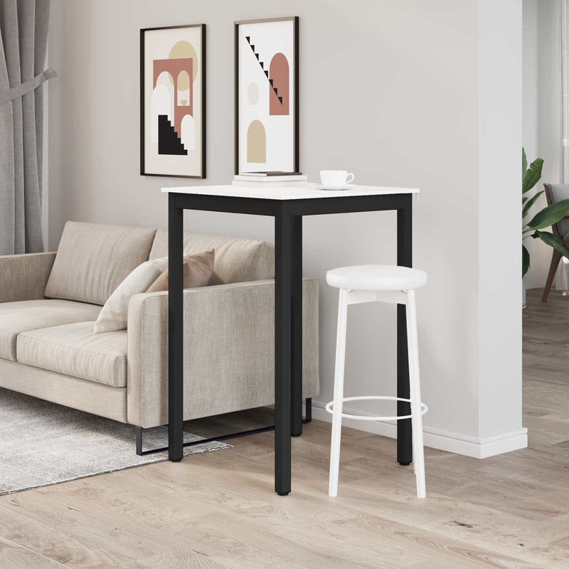 Masă de bar Alb 70 x 70 x 105 cm Lemn de pin masiv