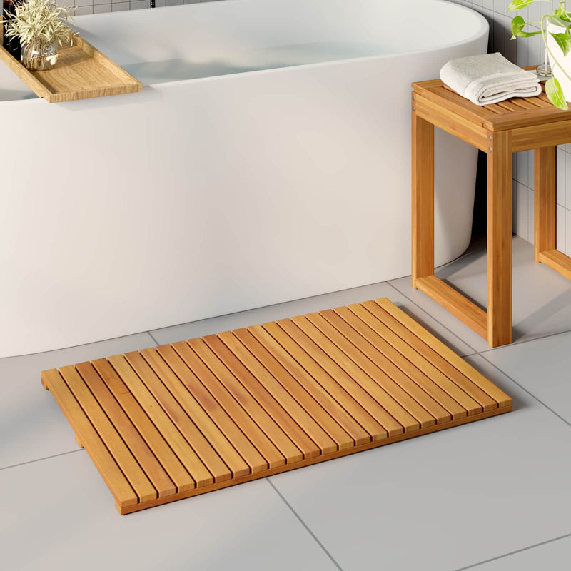 Covoraș de baie natural 80 x 50 cm Lemn Solid de Acacia