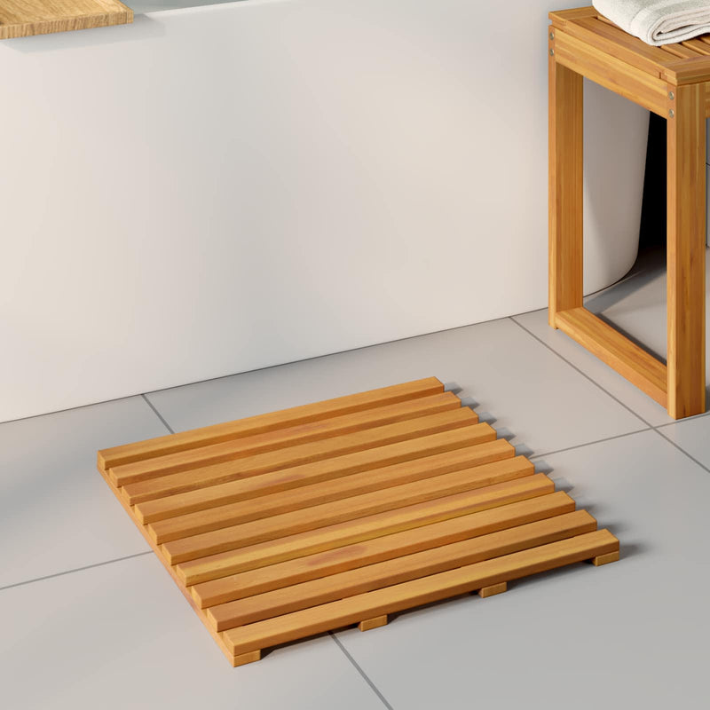 Covoraș de baie 2 buc. natural 50 x 48 cm Lemn Solid de Acacia