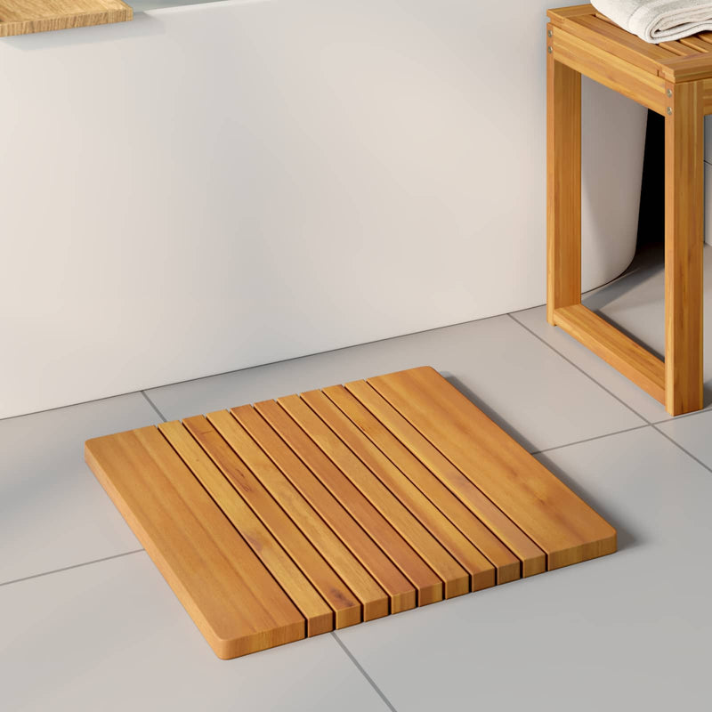 Covoraș de baie natural 50 x 52 cm Lemn Solid de Acacia