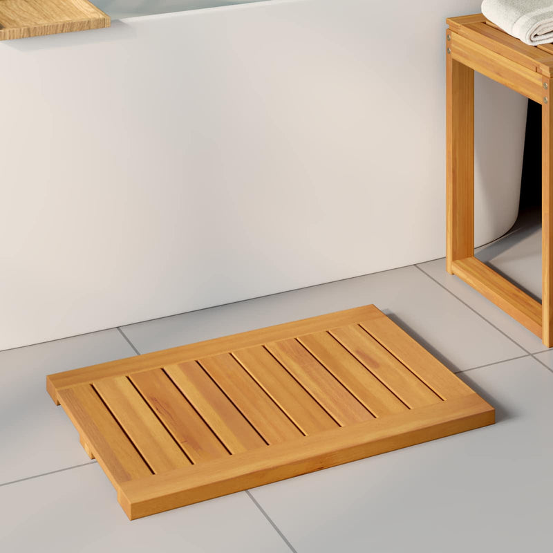 Covoraș de baie 2 buc. natural 60 x 40 cm Lemn Solid de Acacia