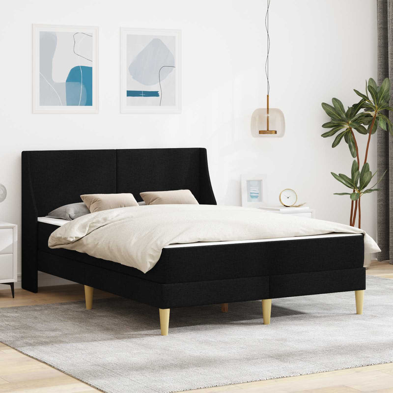 Cadru de pat cu saltea cu headboard Poliester