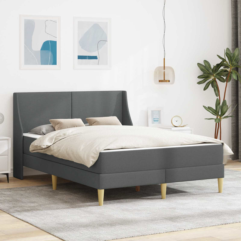 Cadru de pat cu saltea cu headboard Poliester