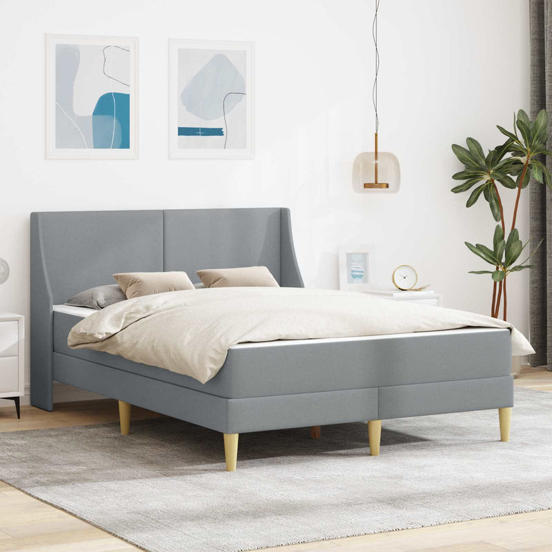Cadru de pat cu saltea cu headboard Poliester