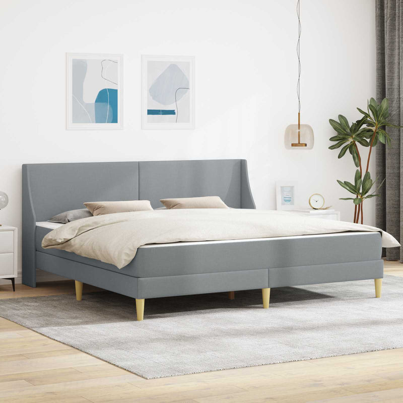Cadru de pat cu saltea cu headboard Poliester