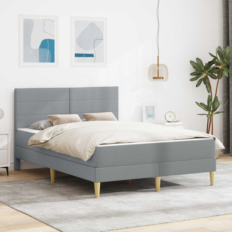 Cadru de pat 140 x 190 cm Gri deschis