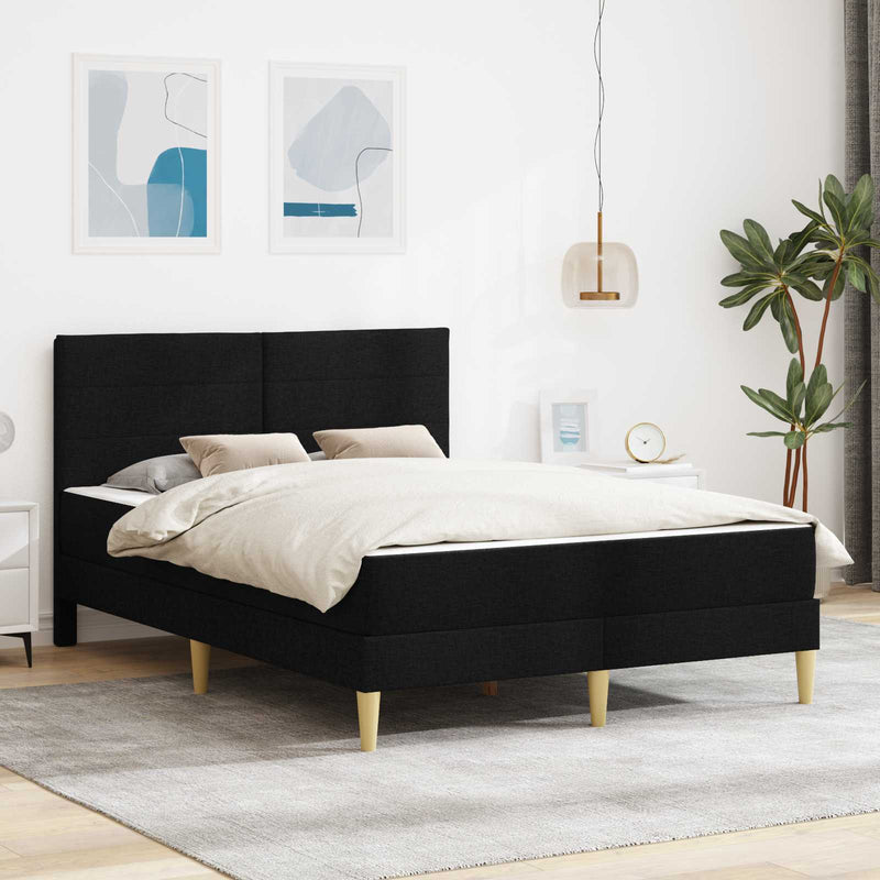 Cadru de pat 140 x 190 cm Negru