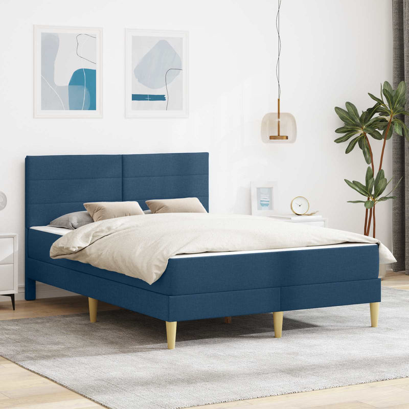 Cadru de pat 140 x 190 cm albastru