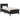 Cadru de pat cu saltea cu headboard Negru 90 x 190 cm Catifea