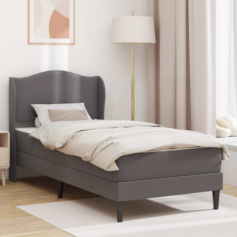 Cadru de pat cu headboard Gri 80 x 200 cm Piele artificială