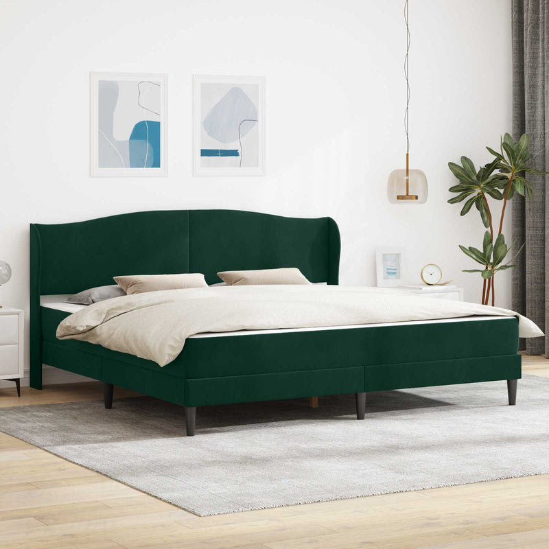 Cadru de pat cu headboard Negru 180 x 200 cm Catifea