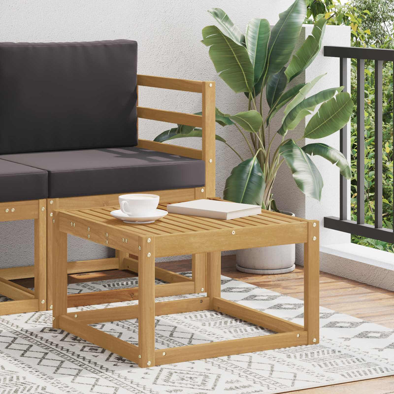 Masă de exterior Lemn Solid de Acacia Alb 59 x 59 x 37 cm