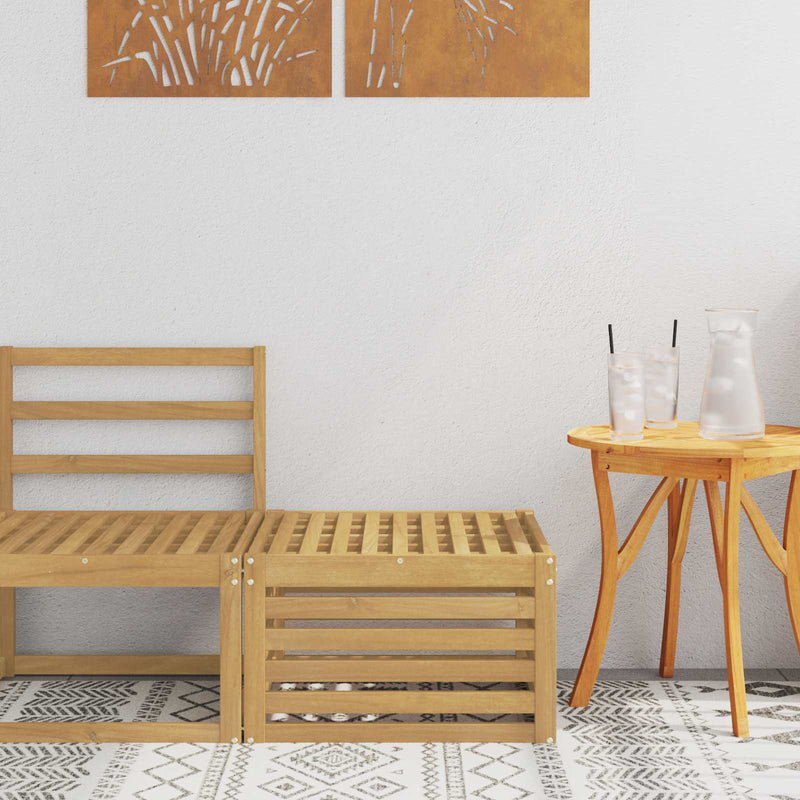 Taburet pentru exterior Lemn Solid de Acacia Alb