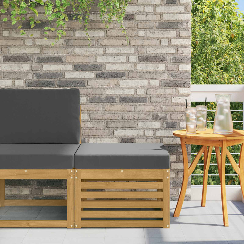 Taburet pentru exterior Lemn Solid de Acacia Alb