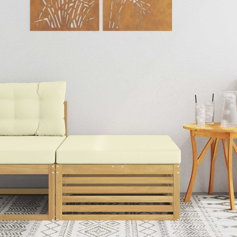 Taburet pentru exterior Lemn Solid de Acacia Alb