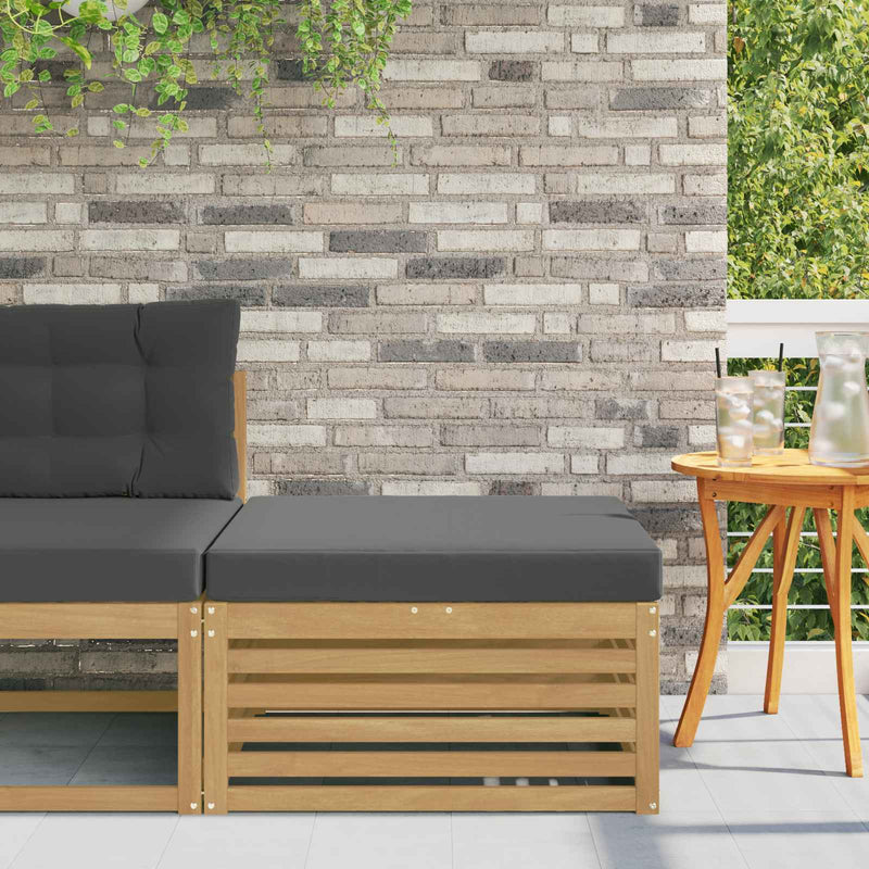 Taburet pentru exterior Lemn Solid de Acacia Alb