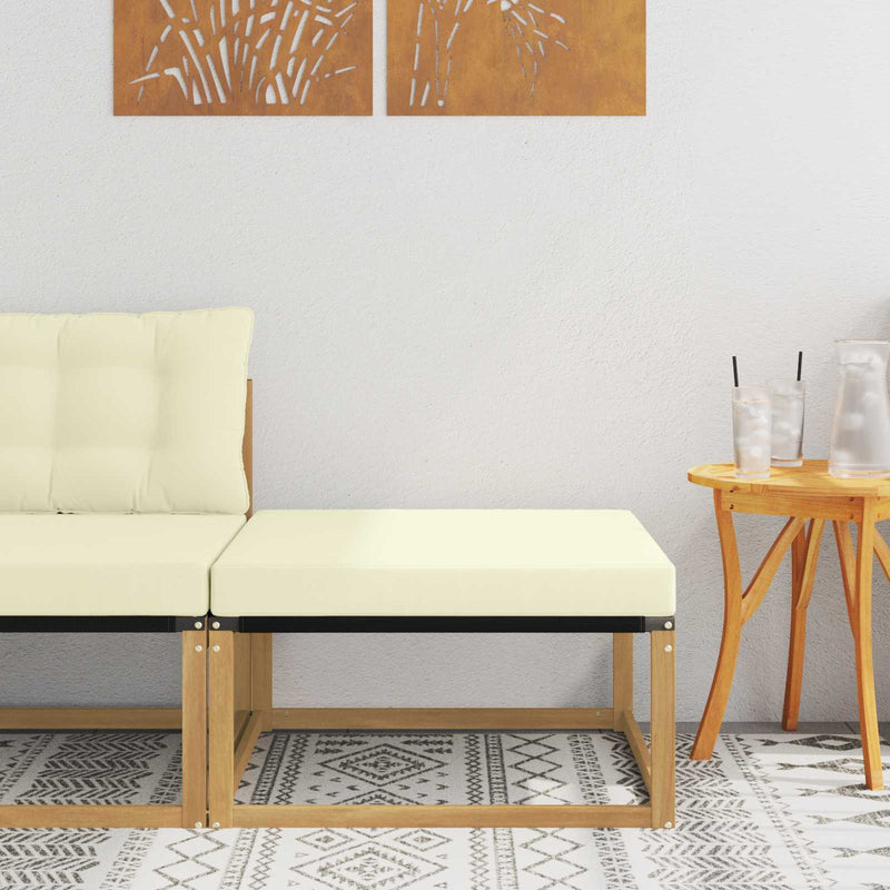 Taburet pentru exterior Lemn Solid de Acacia Alb