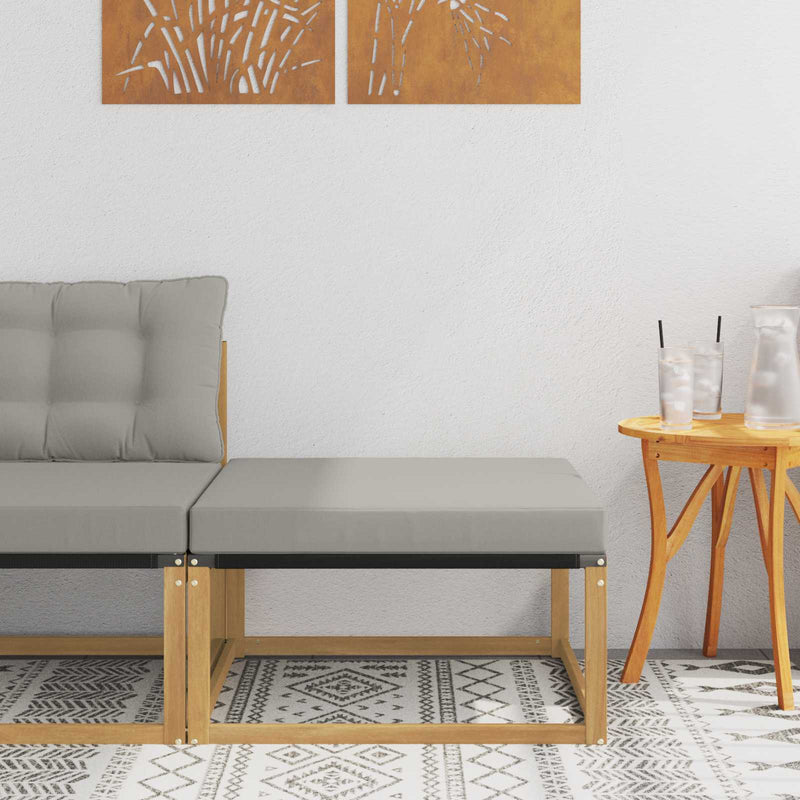 Taburet pentru exterior Lemn Solid de Acacia Alb