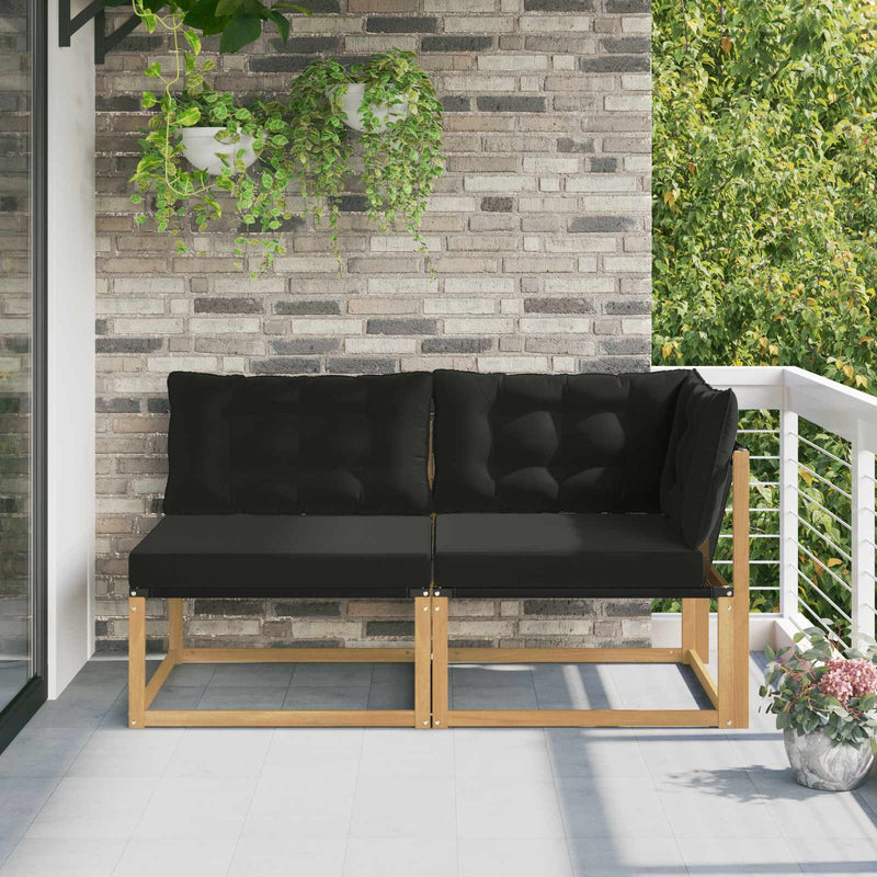 Set de canapele de exterior Lemn Solid de Acacia Alb