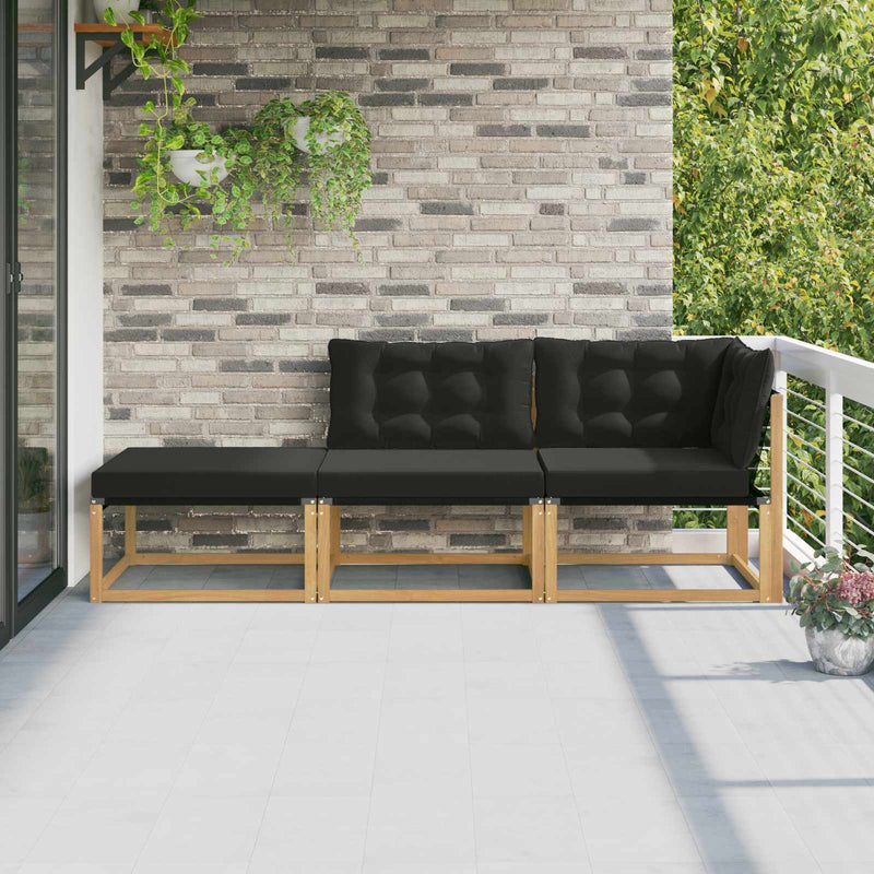 Set de canapele de exterior Lemn Solid de Acacia Alb