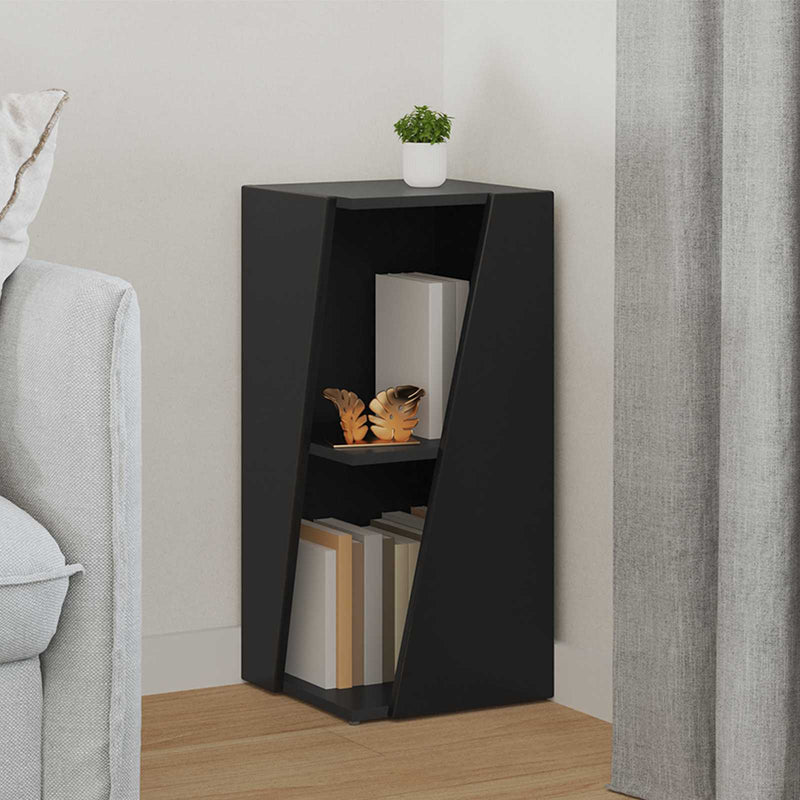 Raft lateral 33 x 32 x 70,5 cm Lemn prelucrat Negru