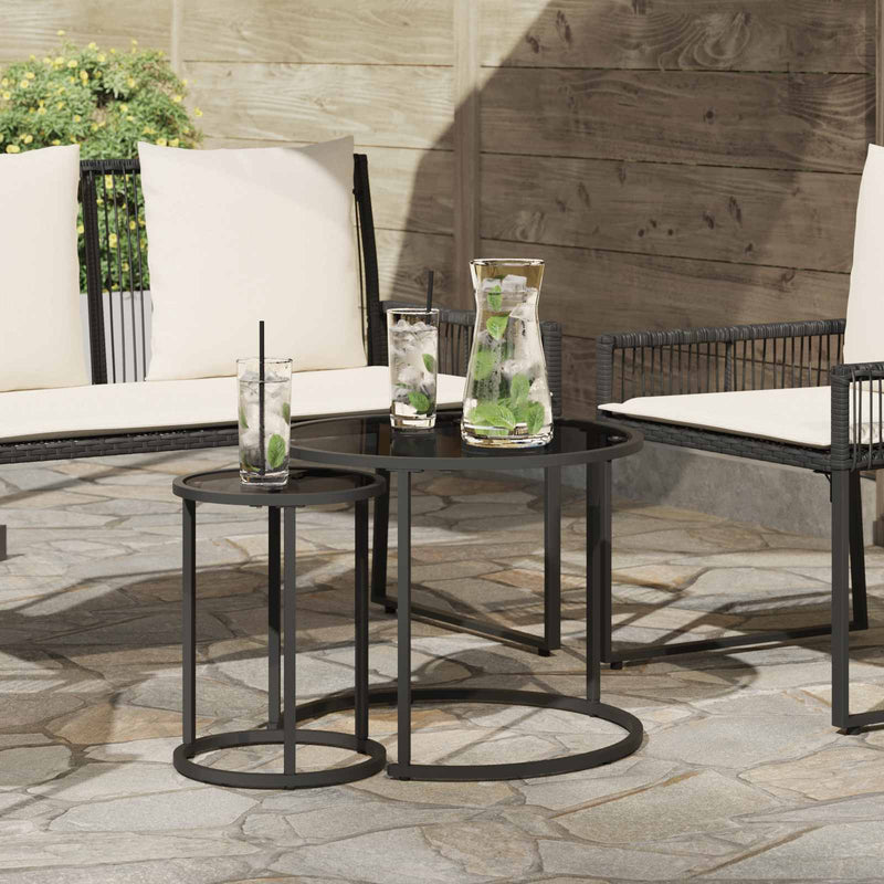 Set de măsuțe de cafea 2 buc. 55 x 55 x 45 cm oțel