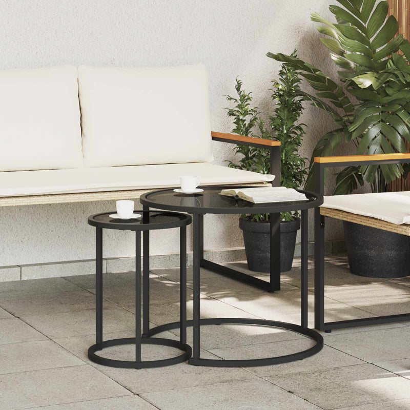 Set de măsuțe de cafea 2 buc. 55 x 55 x 45 cm oțel