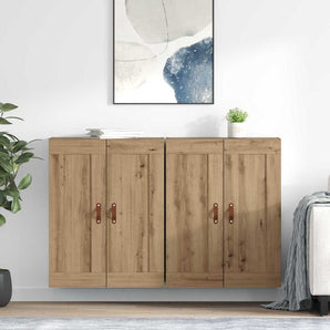 Cabinet suspendat 2 buc. Stejar Artizanal 69,5 x 34 x 90 cm