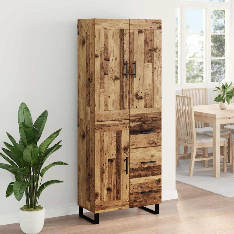 Bufet 2 buc. Lemn vechi 69,5 x 34 x 180 cm