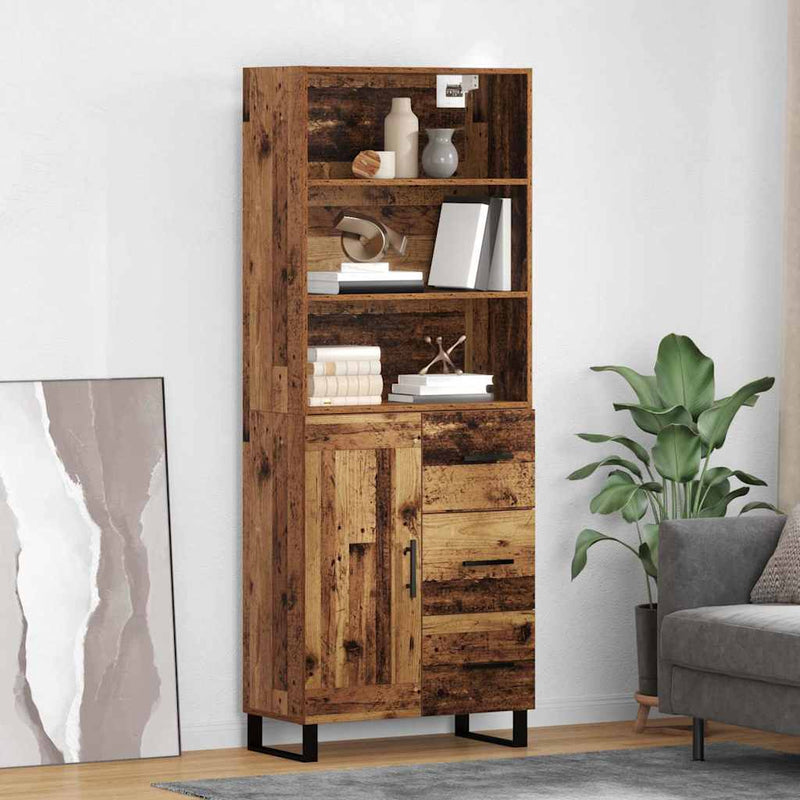 Bufet 2 buc. Lemn vechi 69,5 x 34 x 180 cm