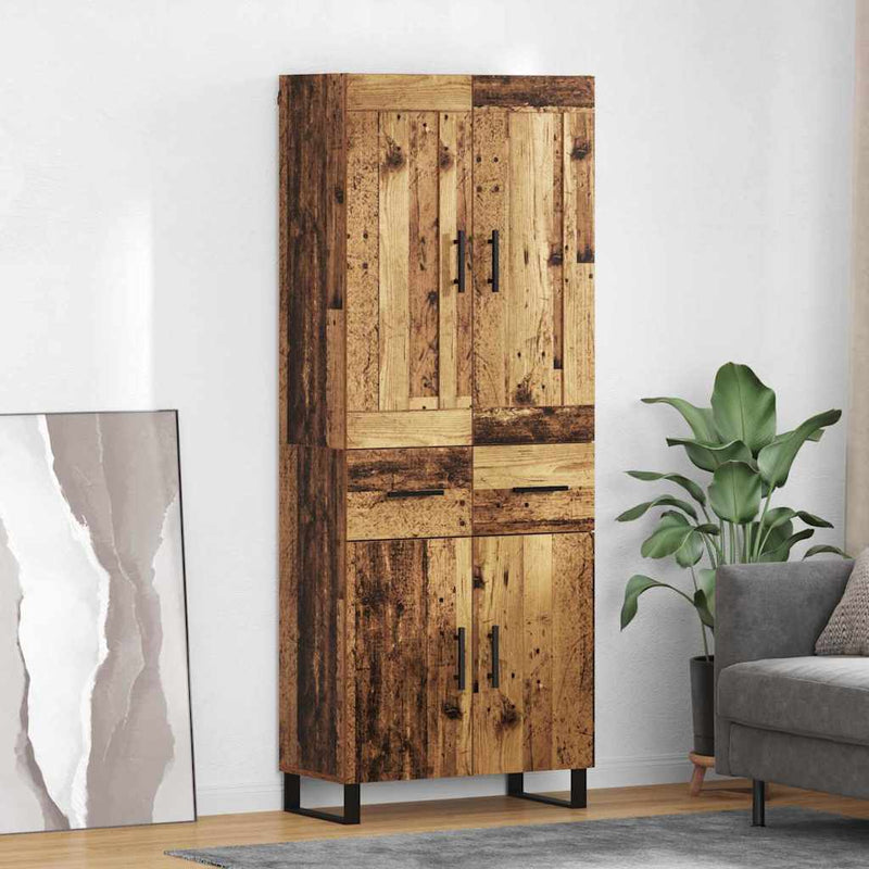 Bufet 2 buc. Lemn vechi 69,5 x 34 x 180 cm