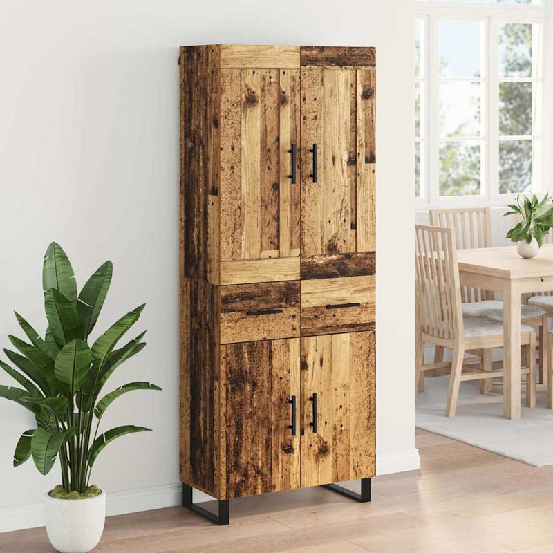 Bufet 2 buc. Lemn vechi 69,5 x 34 x 180 cm