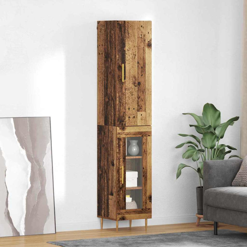 Bufet 2 buc. Lemn Vechi 34,5 x 34 x 180 cm Lemn prelucrat