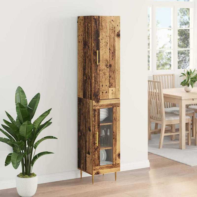 Bufet 2 buc. Lemn Vechi 34,5 x 34 x 180 cm Lemn prelucrat
