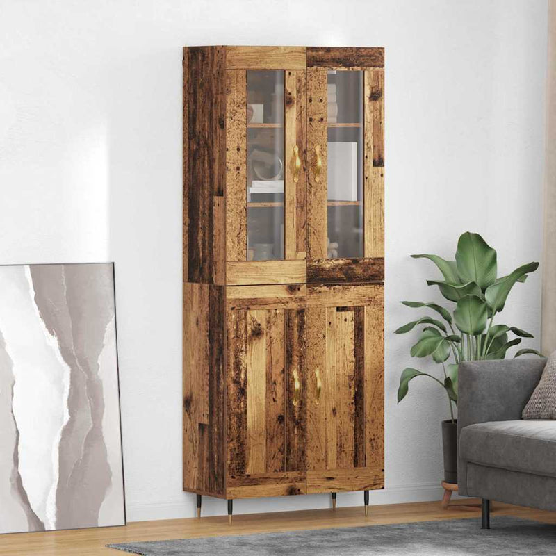 Bufet 2 buc. Lemn vechi 69,5 x 34 x 180 cm Lemn prelucrat