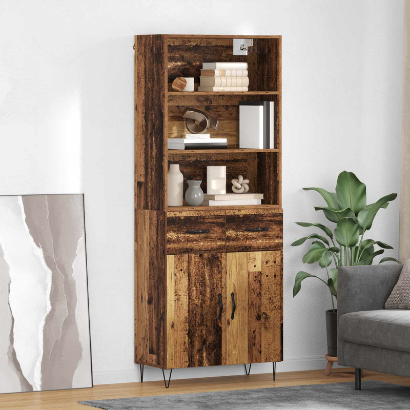 Bufet 2 buc. Lemn vechi 69,5 x 34 x 180 cm