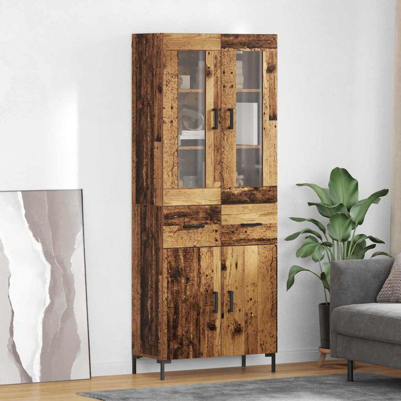 Bufet 2 buc. Lemn vechi 69,5 x 34 x 180 cm Lemn prelucrat