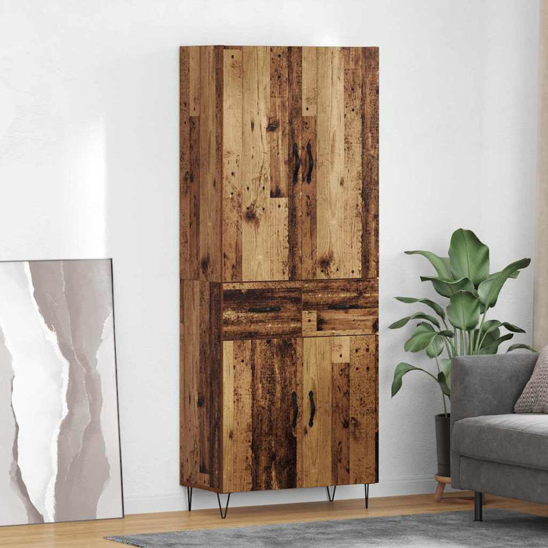 Bufet 2 buc. Lemn vechi 69,5 x 34 x 180 cm Lemn prelucrat