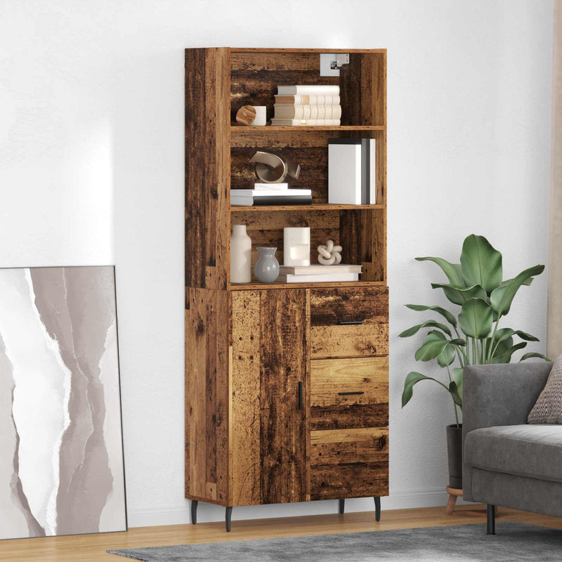 Bufet 2 buc. Lemn Vechi 69,5 x 32,5 x 180 cm Lemn prelucrat
