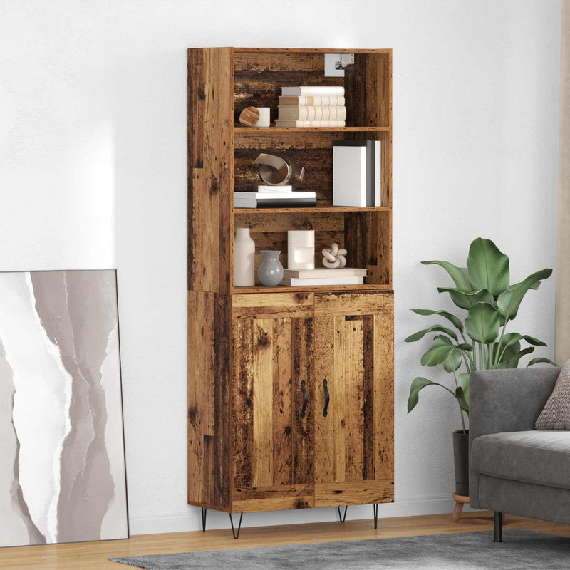 Bufet 2 buc. Lemn vechi 69,5 x 34 x 180 cm