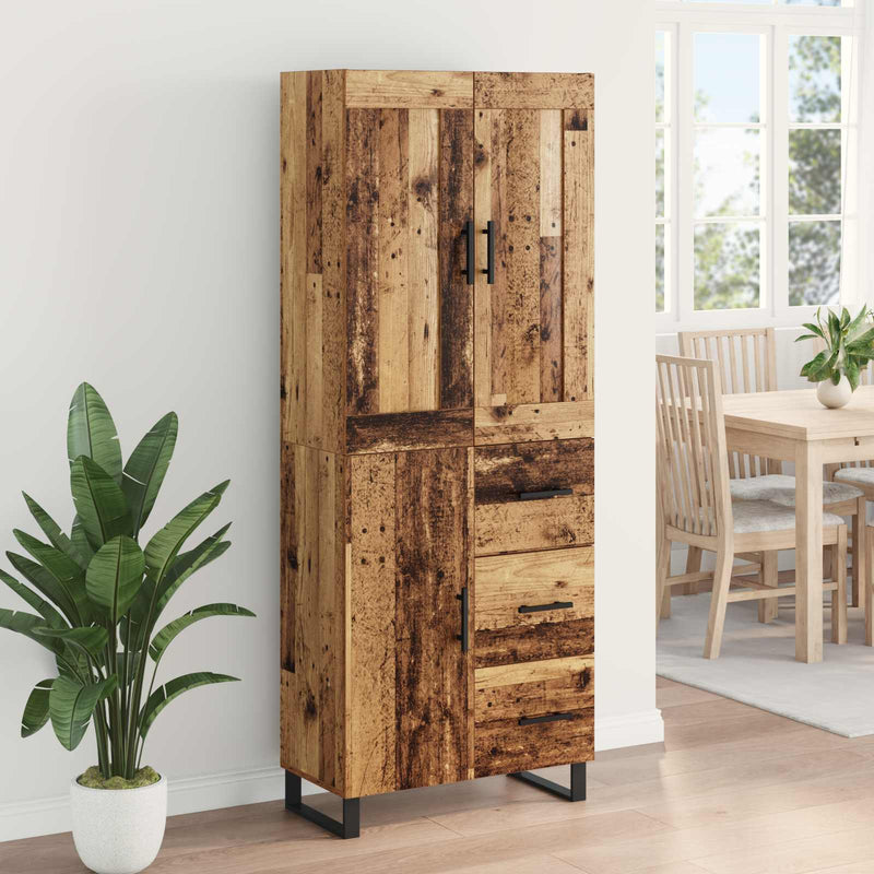 Bufet 2 buc. Lemn vechi 69,5 x 34 x 180 cm
